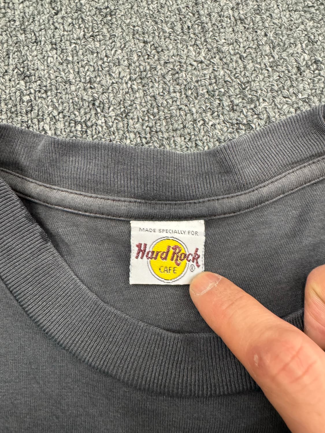 OS)하드락 빈티지 로고 프린팅 반팔 티셔츠 상품이미지3