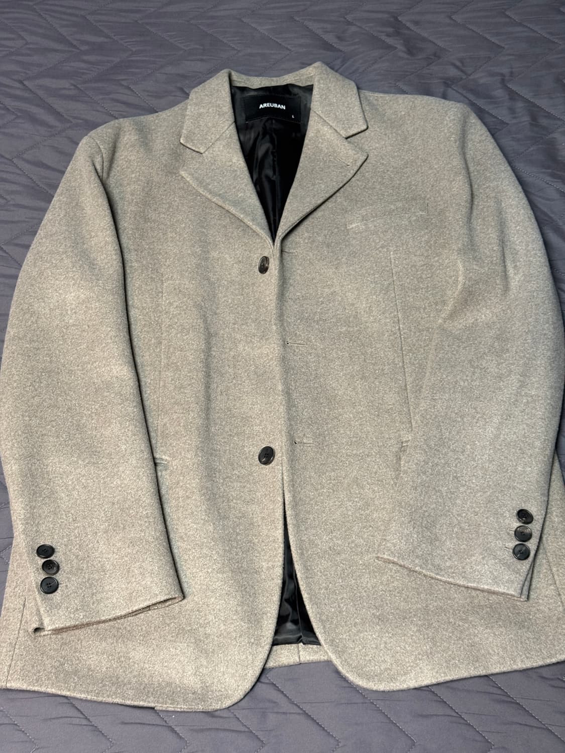 소프트 울 오버핏 블레이저 코트(코코아색 _XL) 상품이미지4