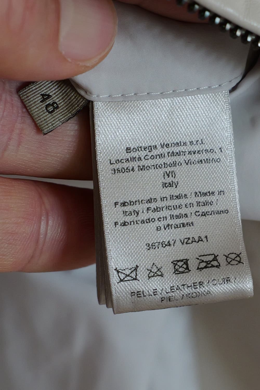 보테가베네타 램스킨 가죽 자켓 48 클라우드 화이트 상품이미지7