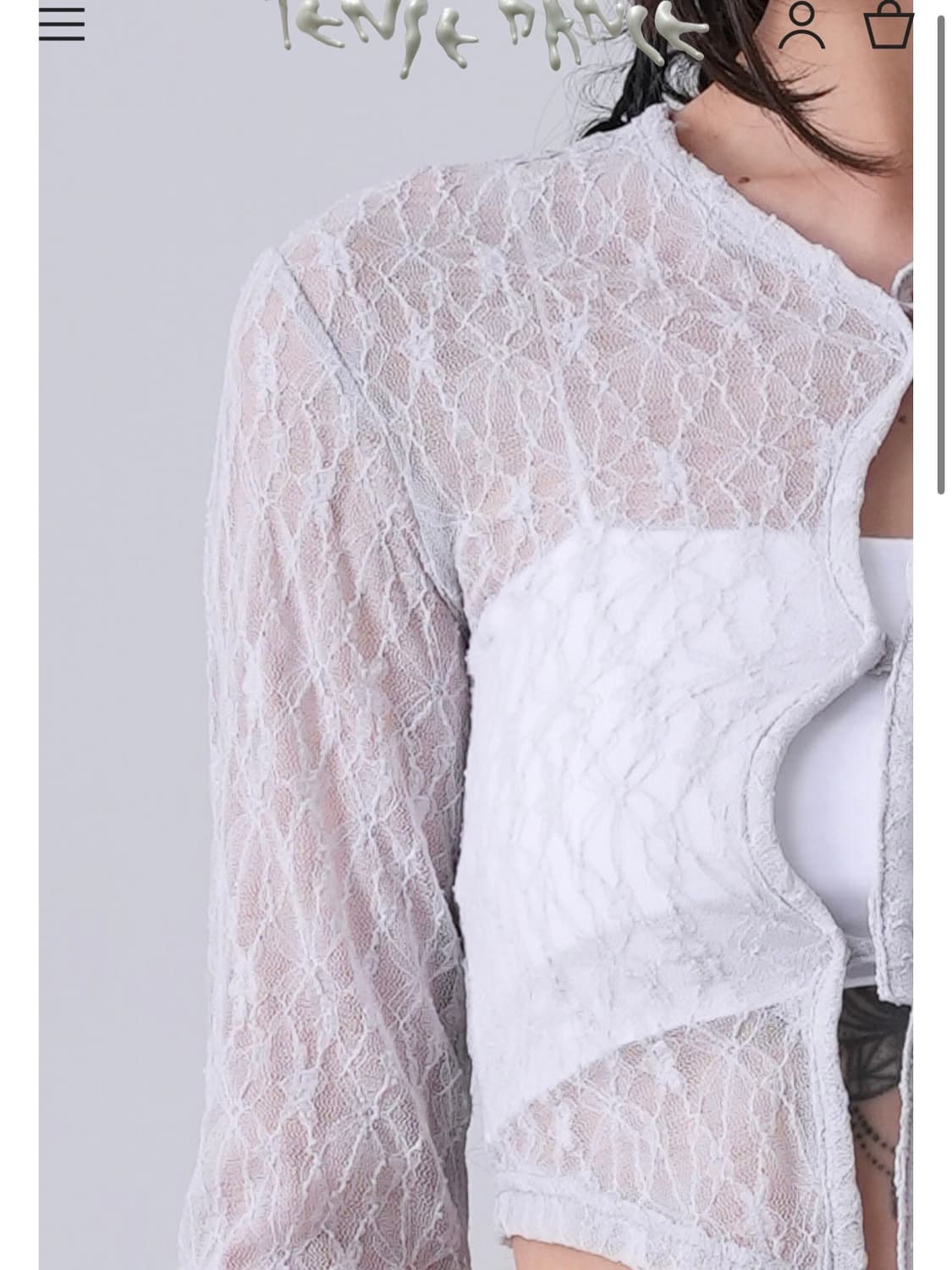 Lace strap top_light grey 상품이미지2