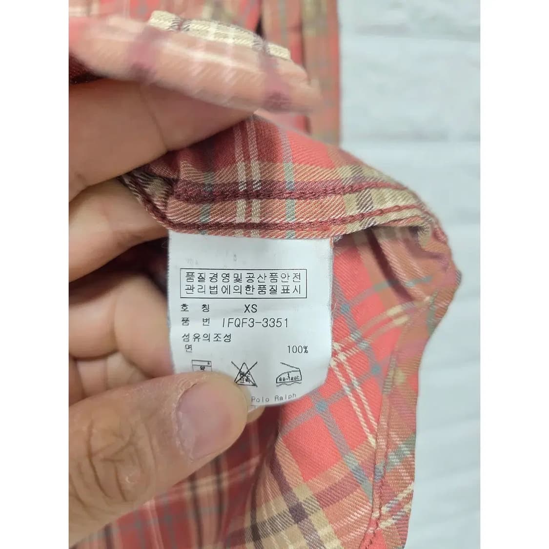 폴로랄프로렌 체크 셔츠 S 상품이미지3