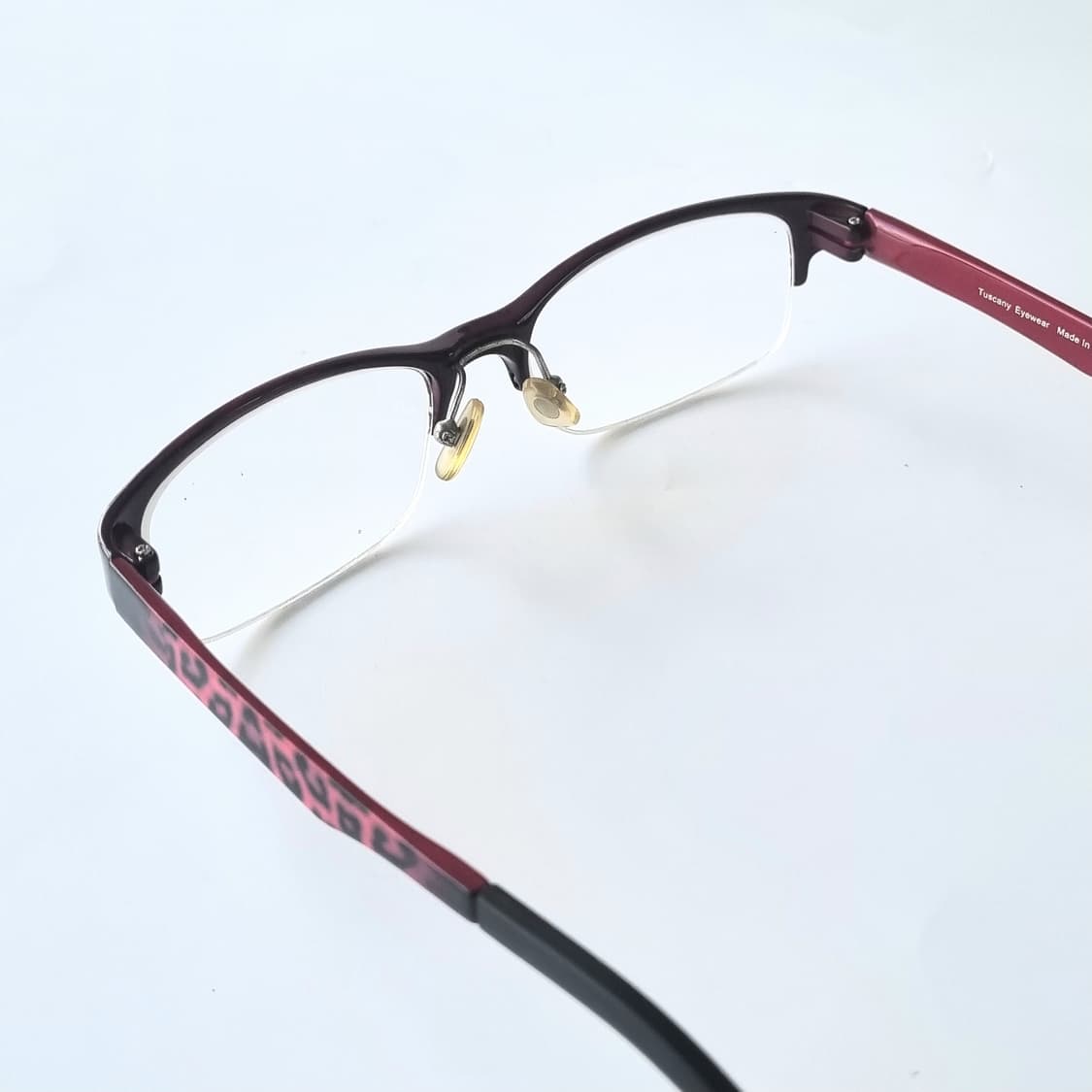 데드스탁 세련된 하프림 레오파드 포인트 안경테 684 상품이미지5