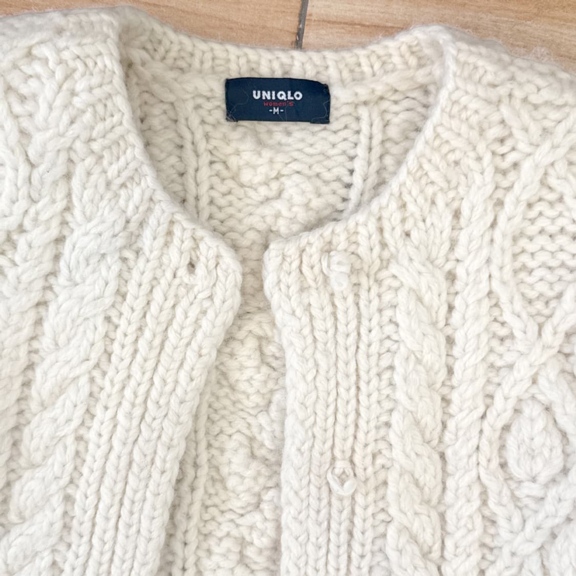포슬 우유 케이블 가디건 상품이미지4
