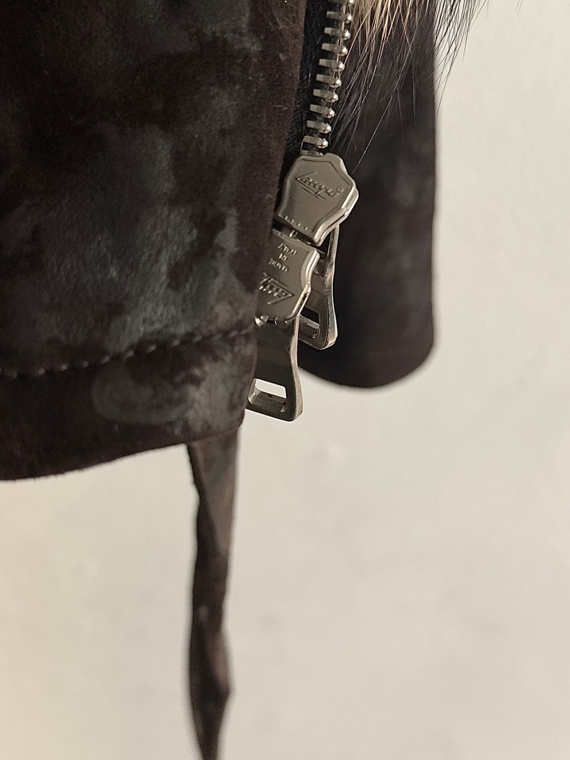 발망 10AW 데카르넹 고트스킨 라쿤퍼 라이더자켓 상품이미지4