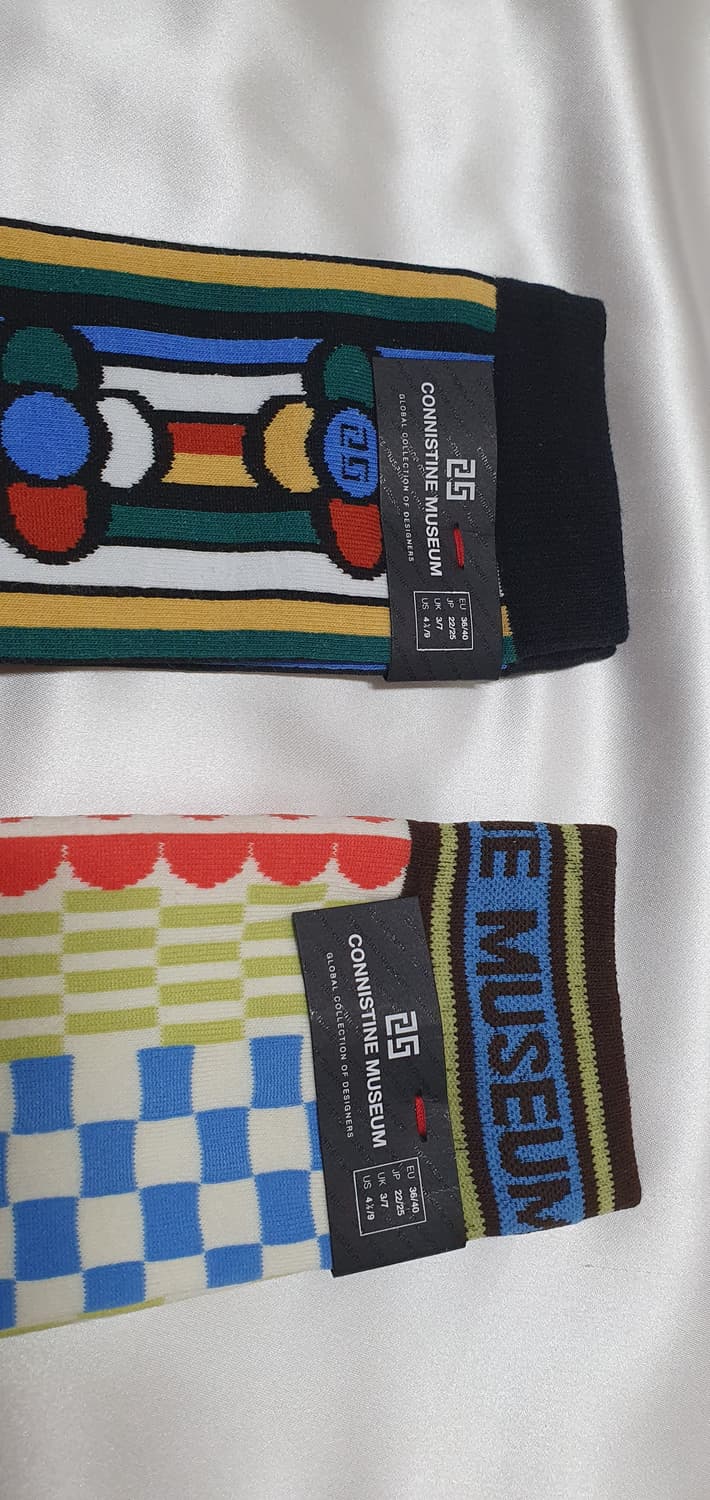  블루 그린 체크 CONNISTINE MUSEUM 코니스틴 뮤지엄 양말 상품이미지8