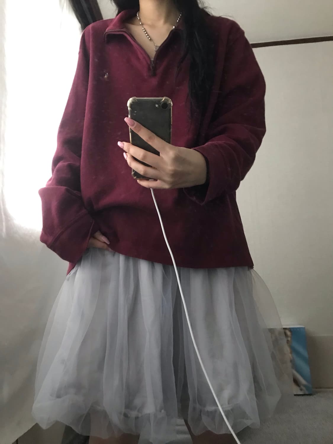 폴로 버건디 반집업 상품이미지3