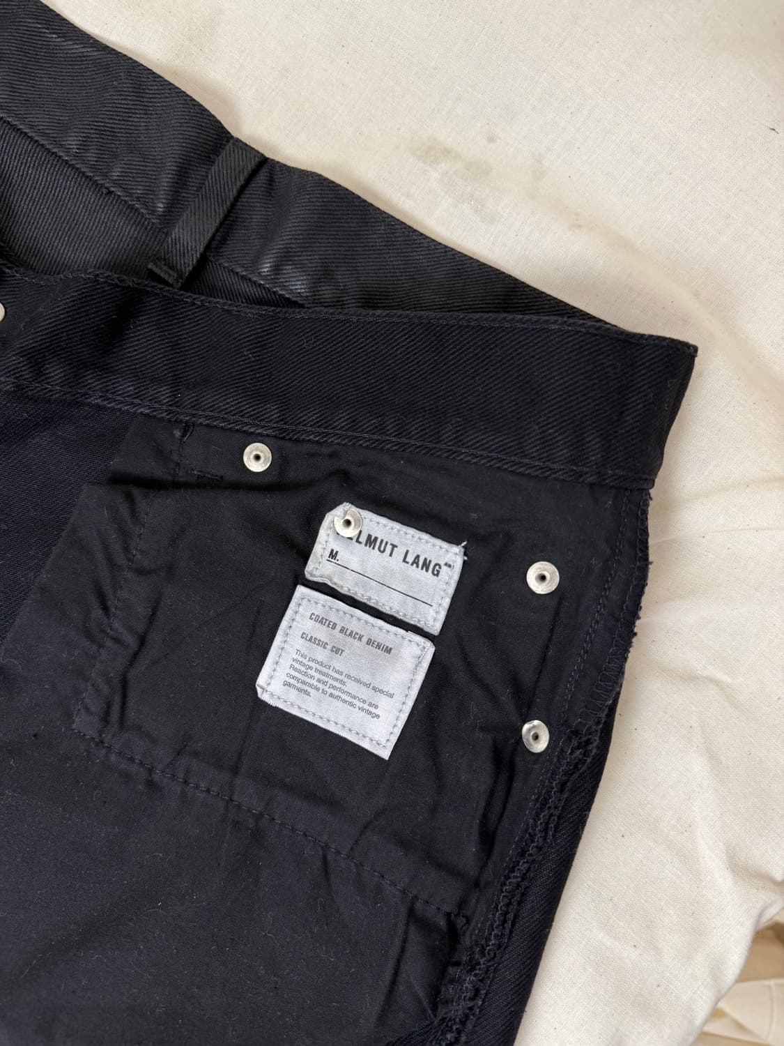 Helmut lang 1998 coated black denim 32 상품이미지6