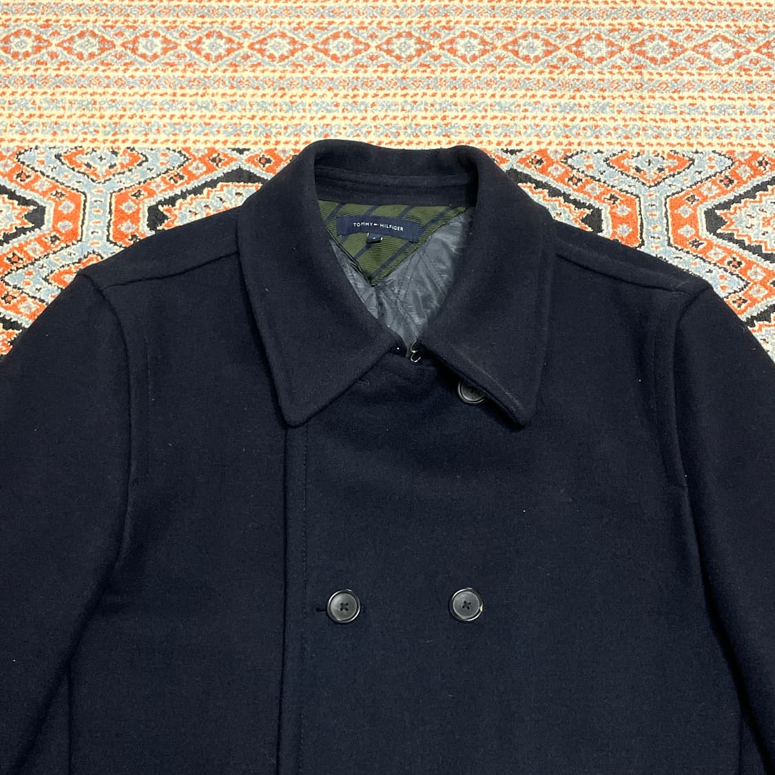 타미힐피거 네이비 울 피코트 남성L  상품이미지2