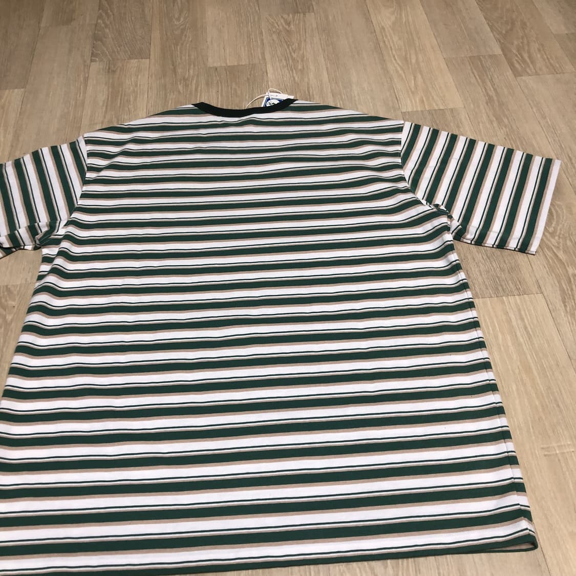 (XL) 새상품 디스커스 애슬레틱 로고 오버 핏 스트라이프 티셔츠 그린 상품이미지8