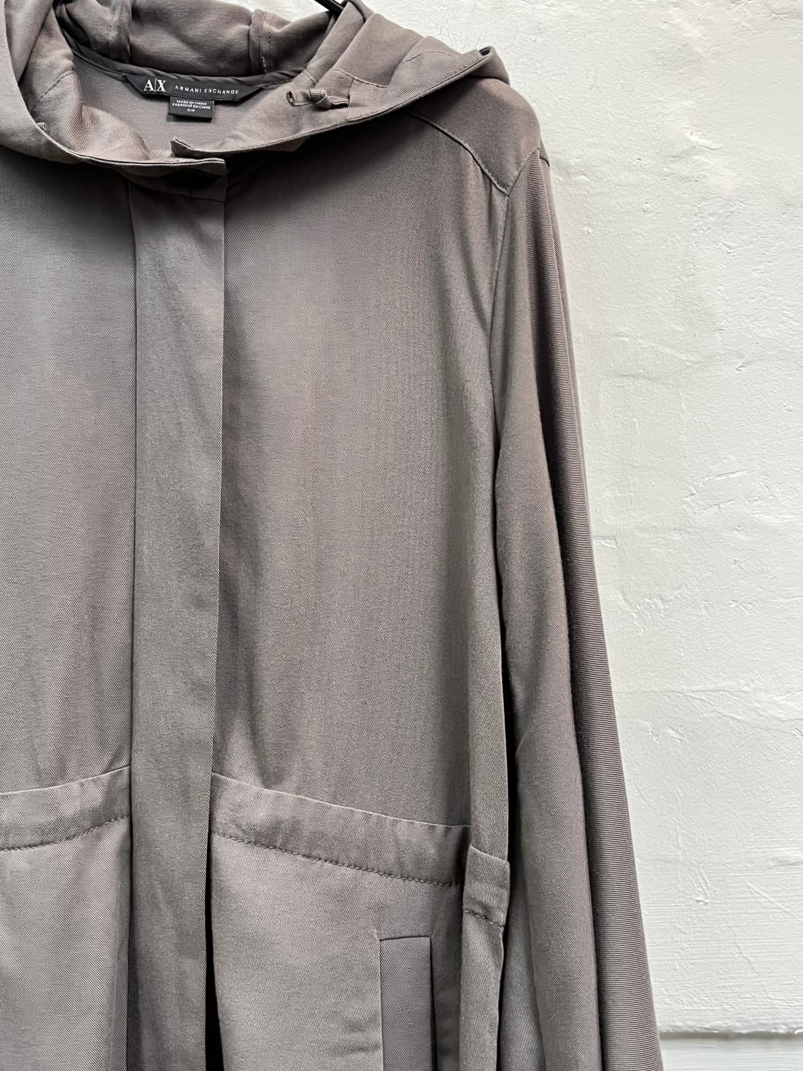 Armani Exchange 코튼 후드 집업 판초 S 상품이미지3