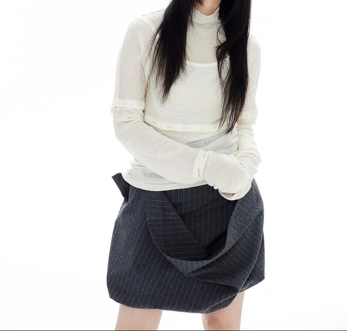 할로미늄 multiway striped skirt 상품이미지2