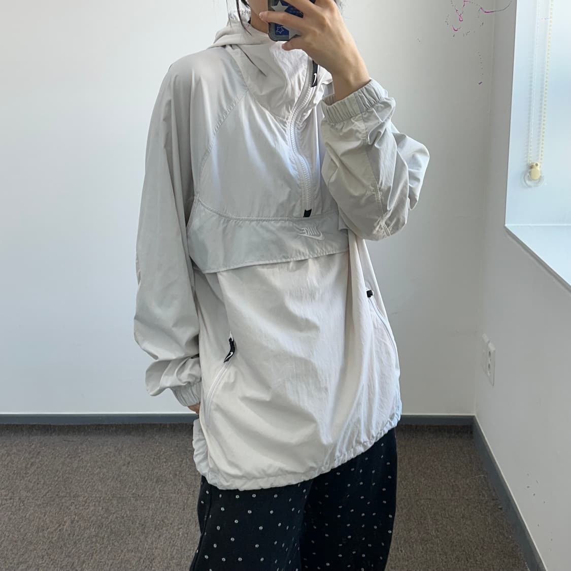 Nike 나이키 아이보리 배색 아노락 상품이미지2