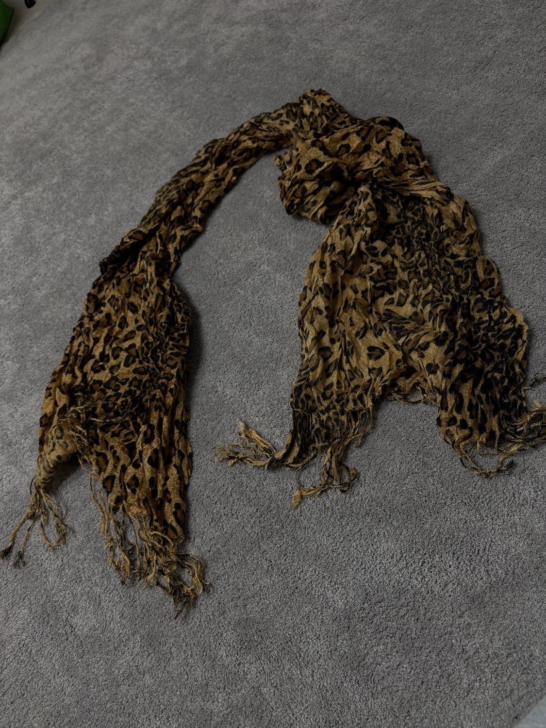 Vintage v-kei punk mood leopard scarf 상품이미지2