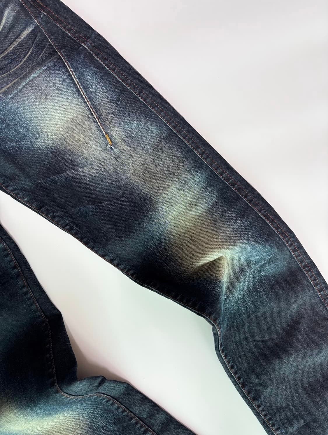 사이퍼 테크니컬 지퍼 & 체인 샌드 워싱 다크블 11 루 데님 상품이미지3