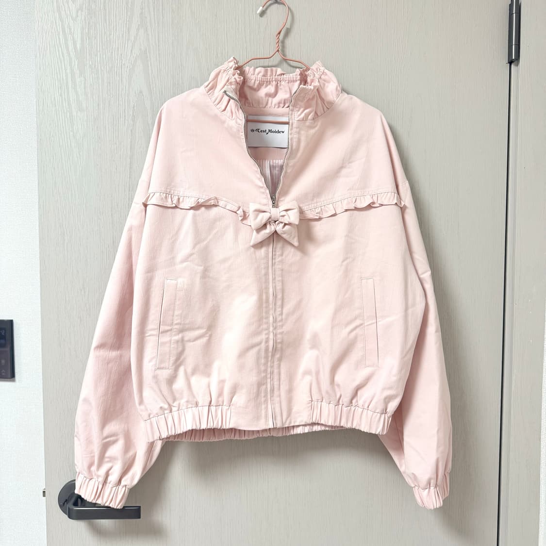 [새상품] 쎄무아듀 리본 프릴 자켓 상품이미지1