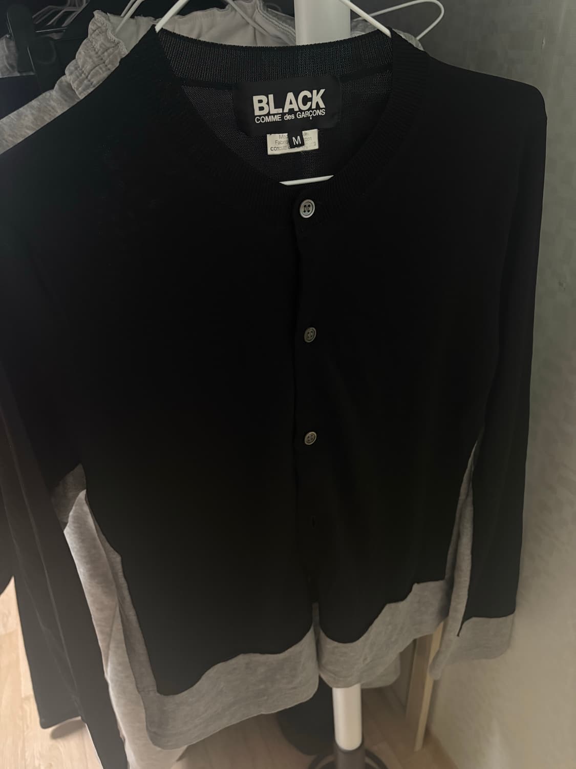 BLACK CommedesGarçons crewneck cardigan  상품이미지2