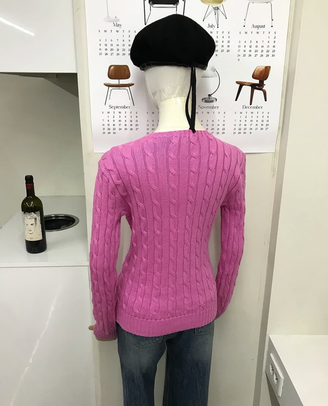 폴로 핑크 케이블 니트 상품이미지10