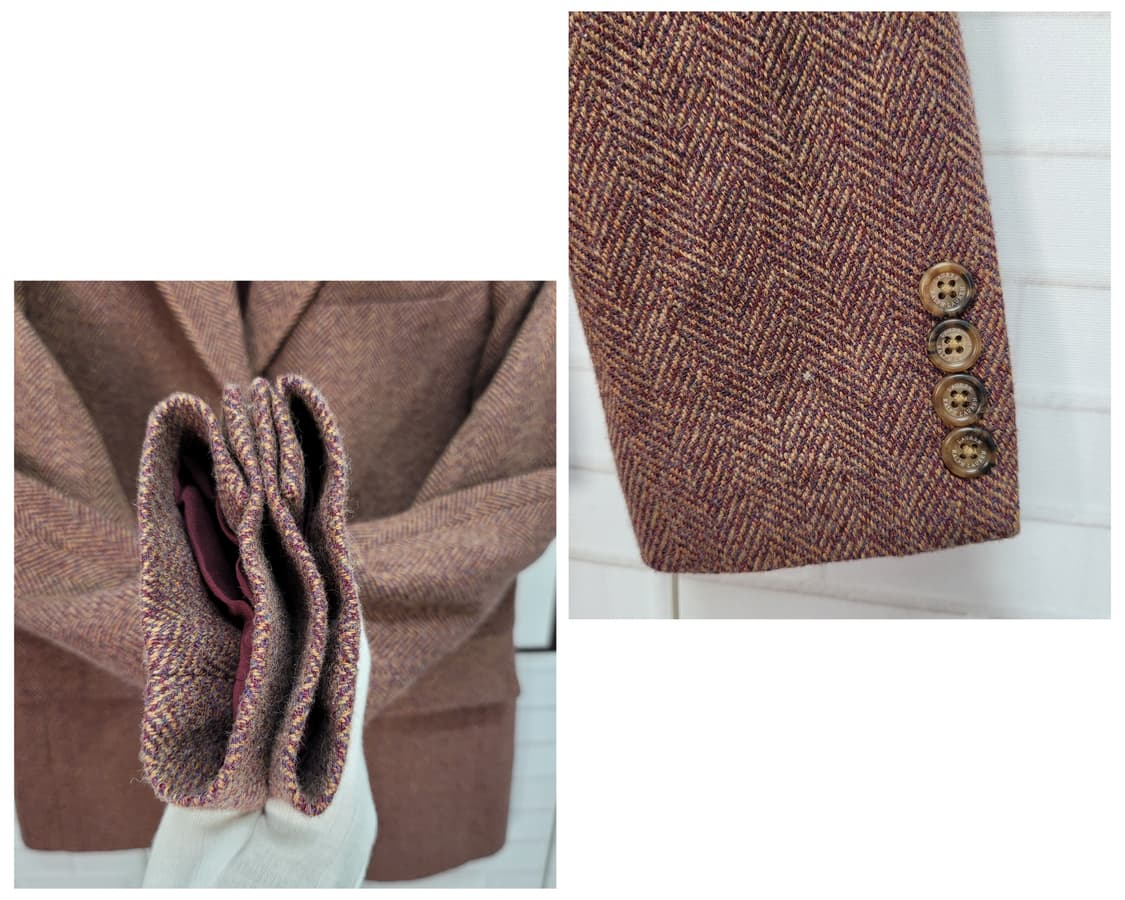 폴로랄프로렌 QR 인증 헤링본 트위드 블레이저 자켓 0사이즈 새상품급 상품이미지6