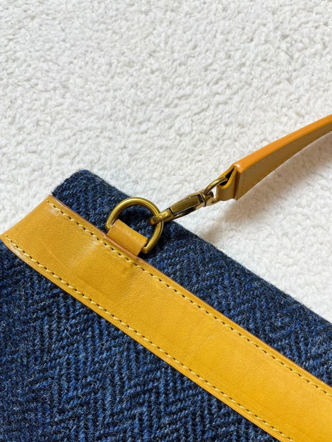 MASCOLANZA X 해리스트위드 헤링본 핸드백 A1746 상품이미지4