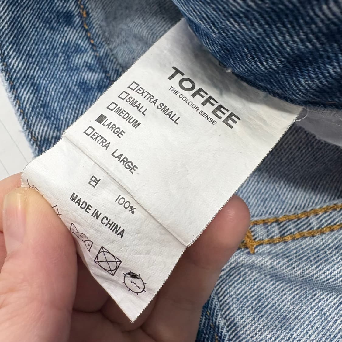 TOFFEE 워시드 데님 버뮤다 팬츠 상품이미지4