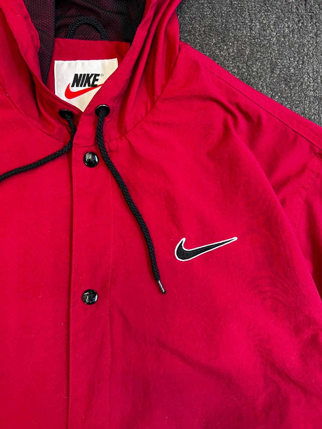 나이키 후드 바람막이 자켓 레드 L 상품이미지3