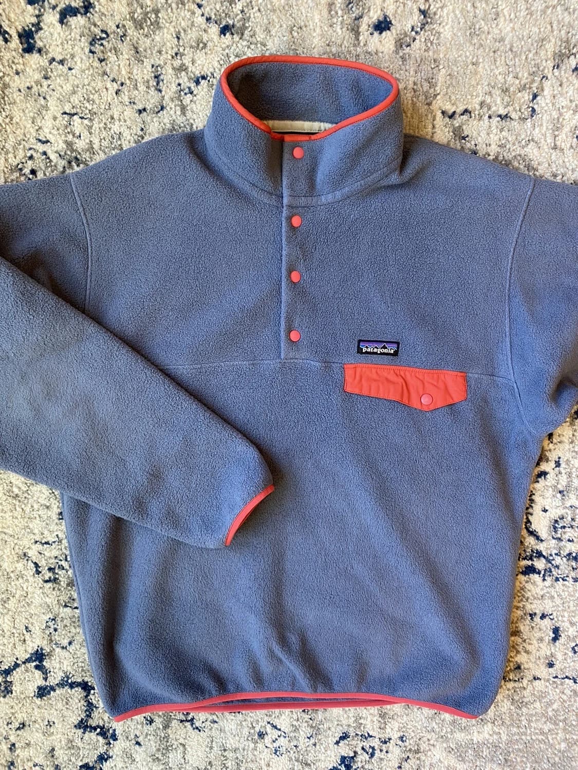 18SS 파타고니아 신칠라 스냅-T 그레이/코랄 상품이미지1