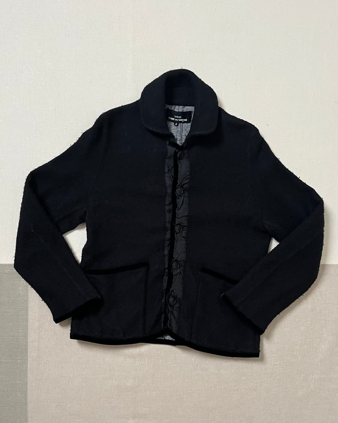 꼼데가르송 부클 울 저지 자켓 comme des garcons 라운드카라 상품이미지4