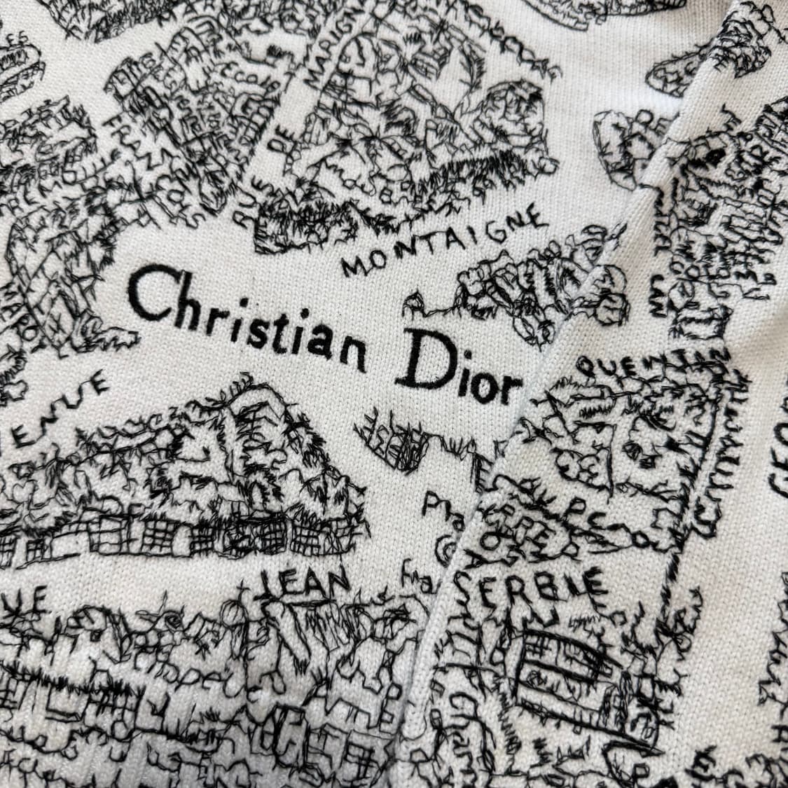 크리스찬 디올 패턴 크롭 니트 상품이미지3