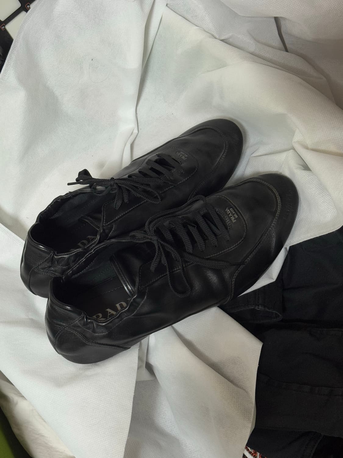 프라다 레더 컬랩스 스니커즈 Prada collapse leather 상품이미지2