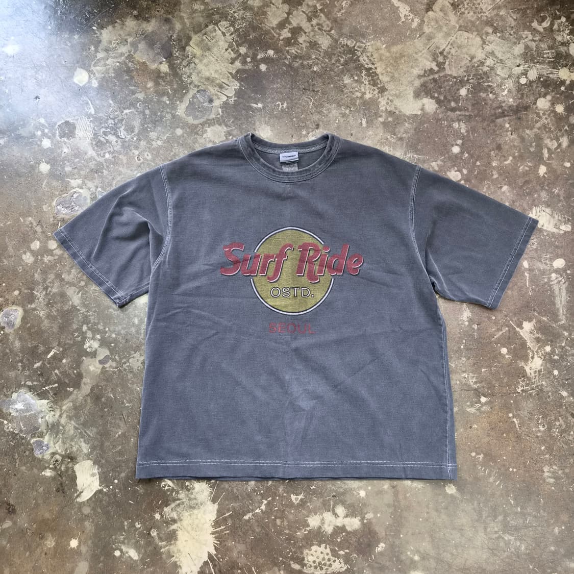 M) 아웃스탠딩 서프라이즈 크롭 반팔티 반팔티셔츠 남여공용 상품이미지1