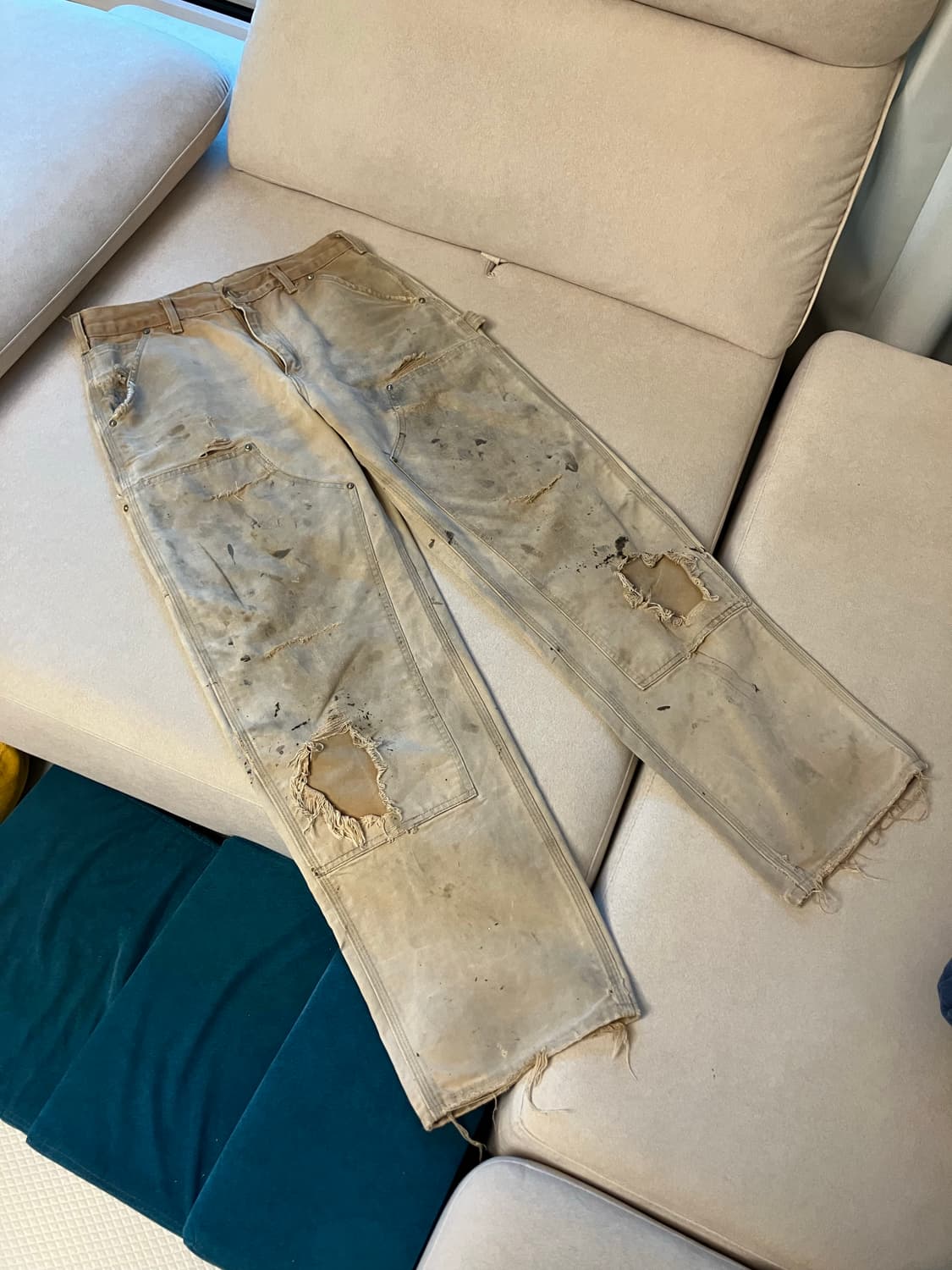 Carhartt distressed trashed double knee 상품이미지1