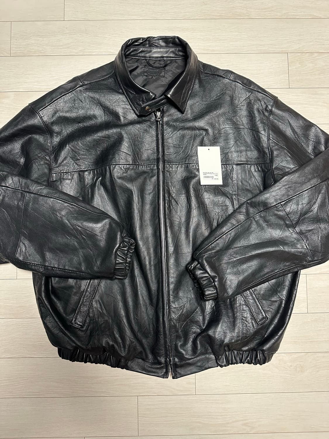 ANYTEE 빈티지 카프레더자켓 상품이미지1