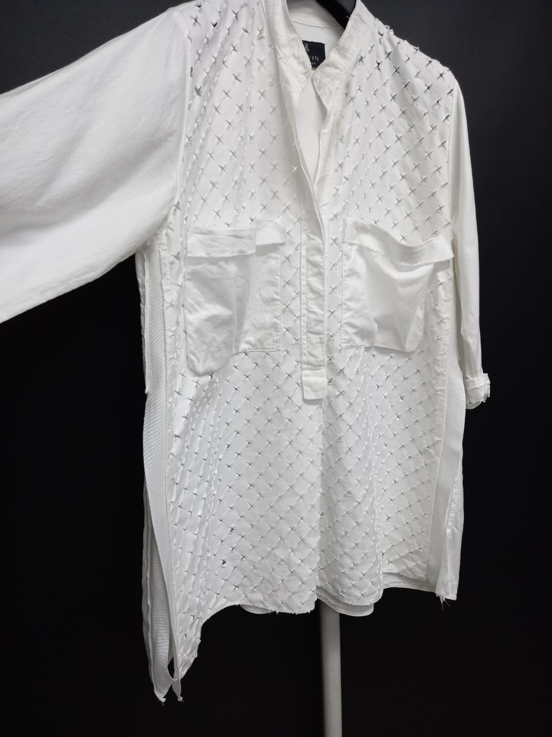 랑방 춘하추 펀칭아일렛 7부 블라우스 44-66 상품이미지5