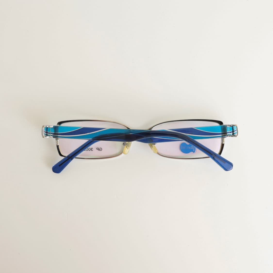 올드올즈 데드스탁 빈티지 블루 오션 스퀘어 메탈 안경 상품이미지5
