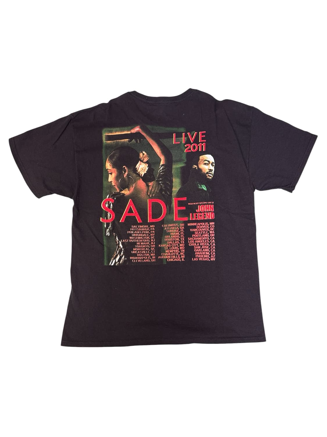 빈티지 샤데이 SADE 2011 IN CONCERT 밴드티 L 상품이미지4