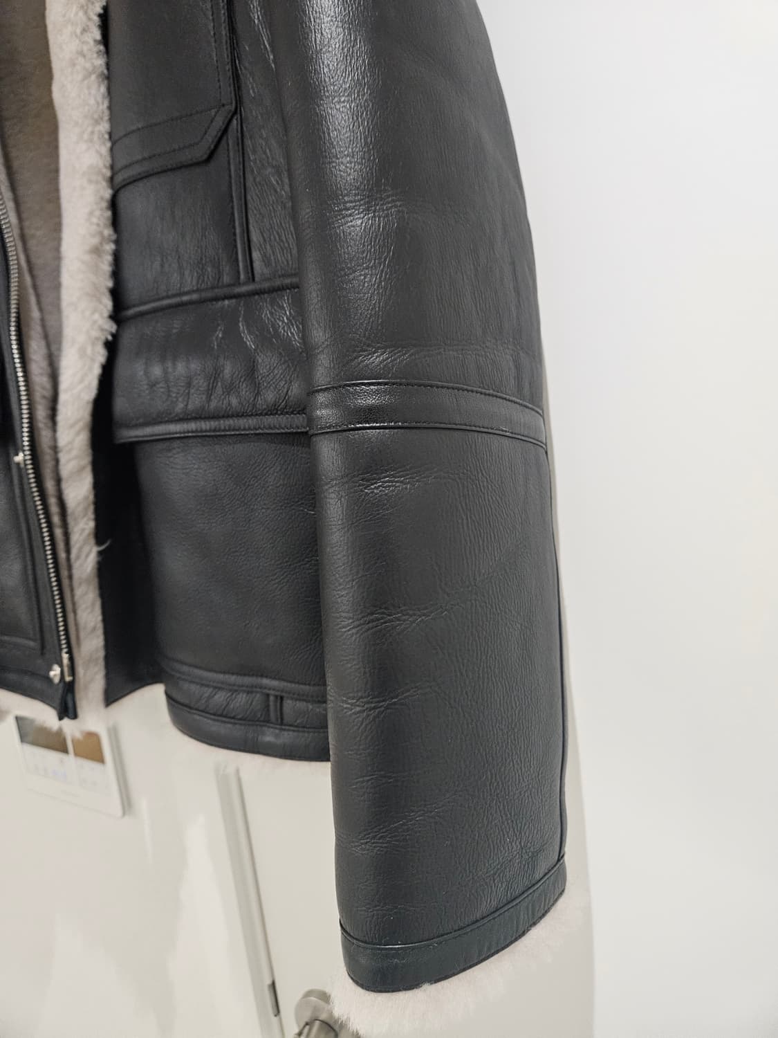 모마디자인 필드자켓 무스탕 블랙실버 상품이미지4