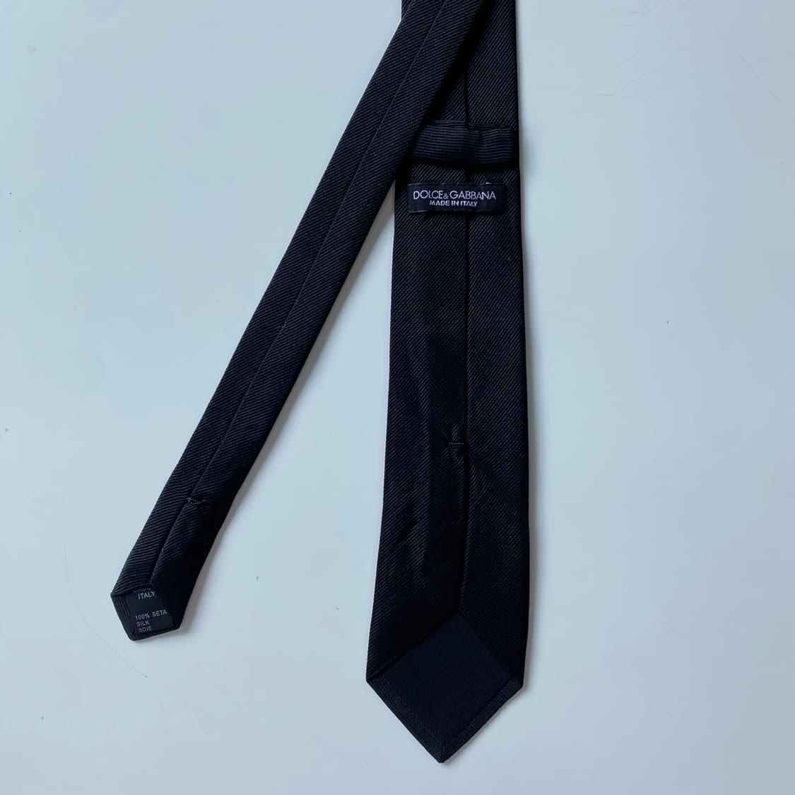 신형 돌체 앤 가바나 (D&G) 슬림 정품 블랙넥타이5.7cm 상품이미지2