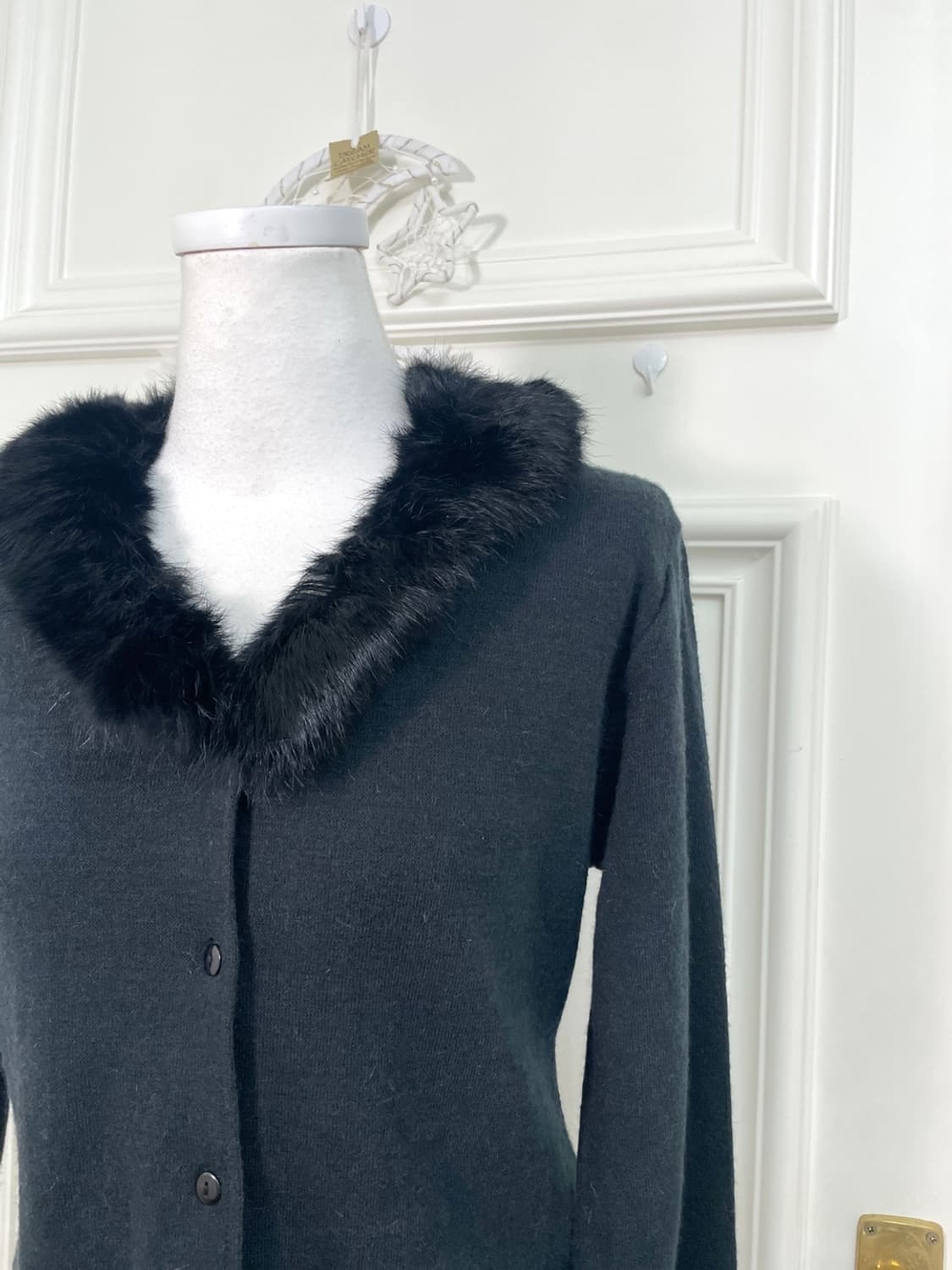 black rabbit fur angora knit cardigan to 상품이미지7