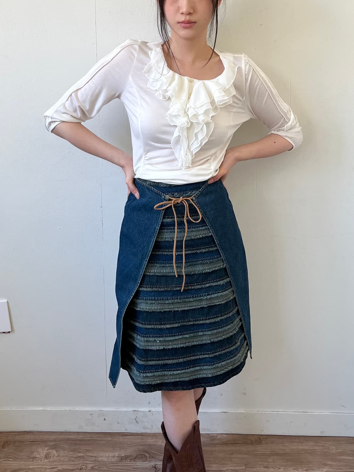 7-ID concept 셔링 블라우스 상품이미지6