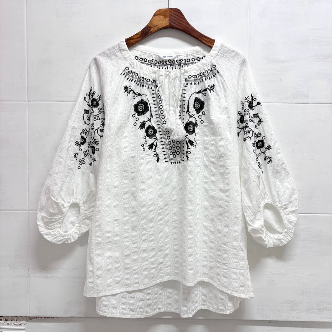 Back Number 에스닉 태슬 자수 블라우스 L JPN  상품이미지1