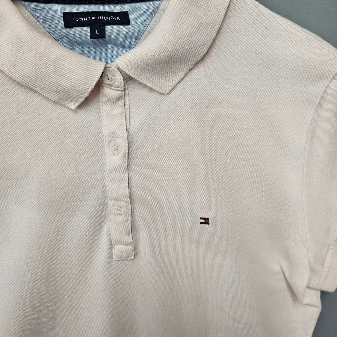 타미힐피거 여성 라이트핑크 카라티셔츠 상품이미지3