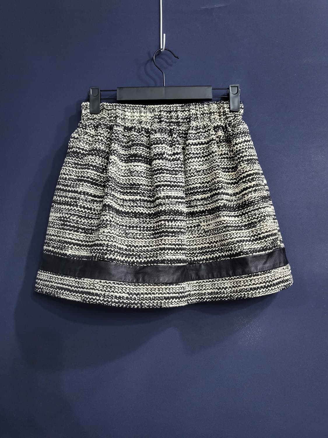 마쥬 트위드 양가죽 미니 밴딩스커트 상품이미지2