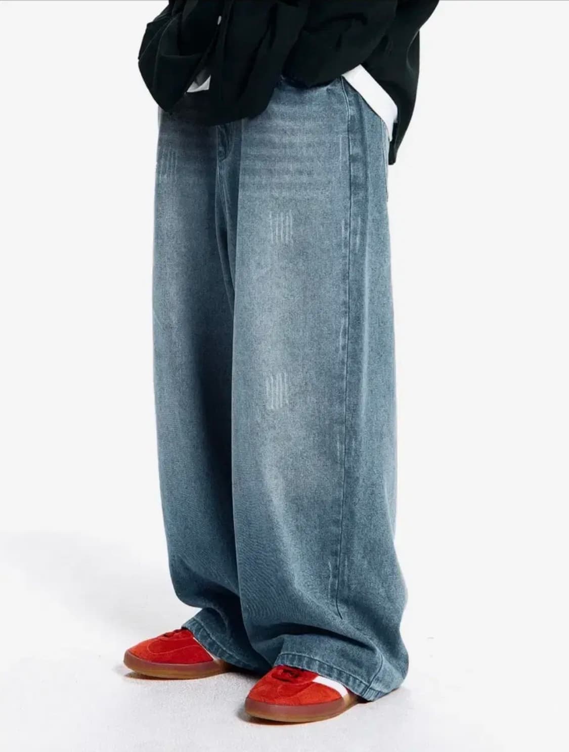 필루미네이트 데미지 워시드 데님 팬츠 상품이미지1