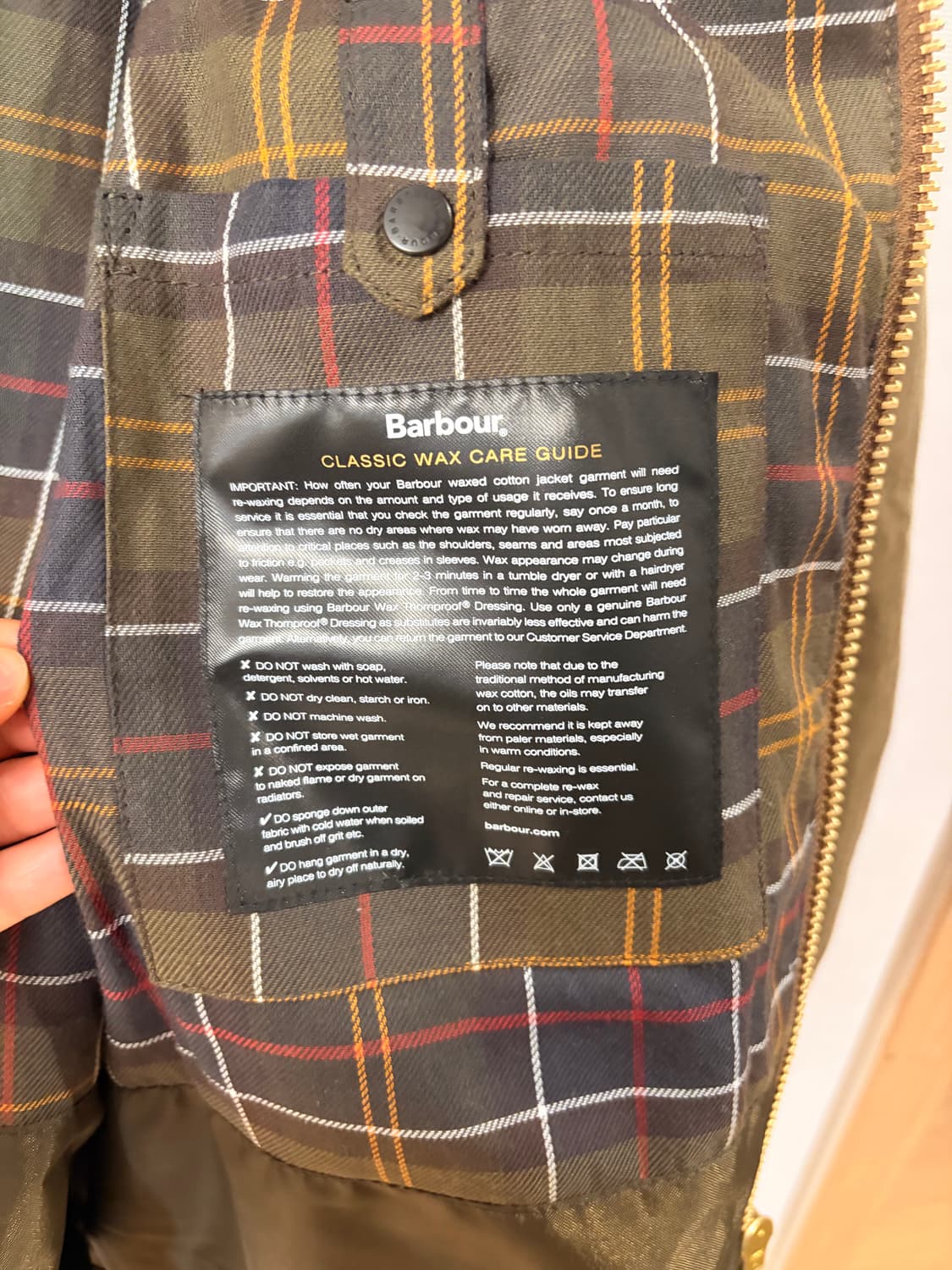 바버 왁스자켓 상품이미지5