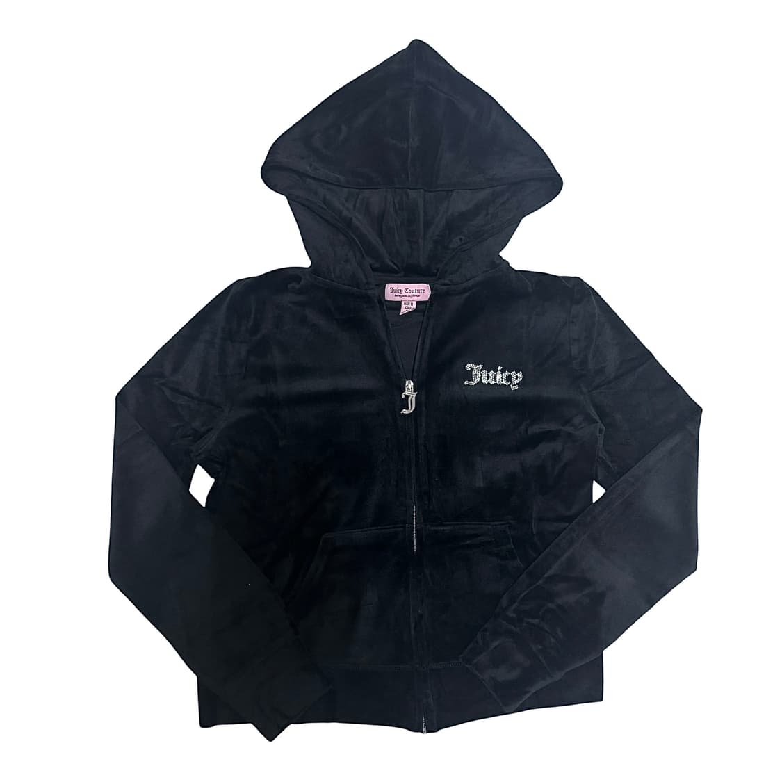 (m) 쥬시꾸뛰르 크롭 벨벳 후드집업 상품이미지2