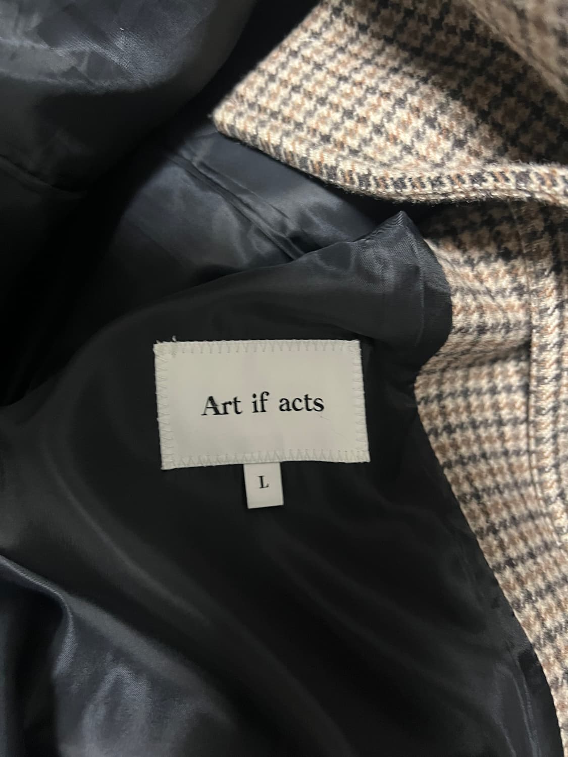 L 아트이프액츠 발마칸 코트 체크 상품이미지3