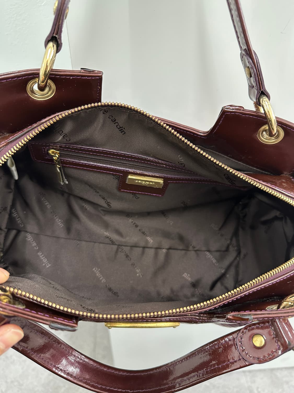 Pierre Cardin Paris croco burgundy bag 상품이미지6