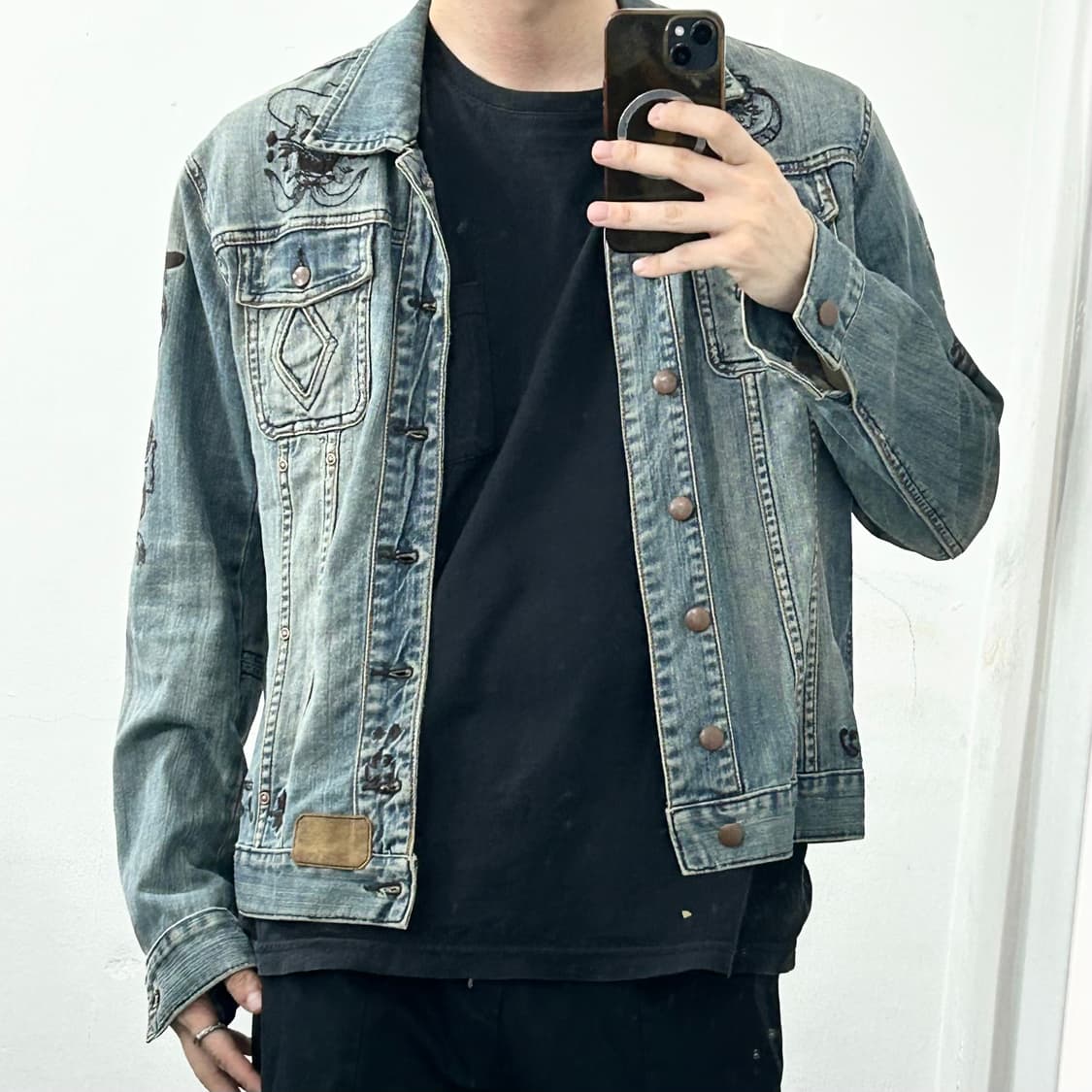 디젤 웨스턴 엠브로이더리 데님 자켓 상품이미지4