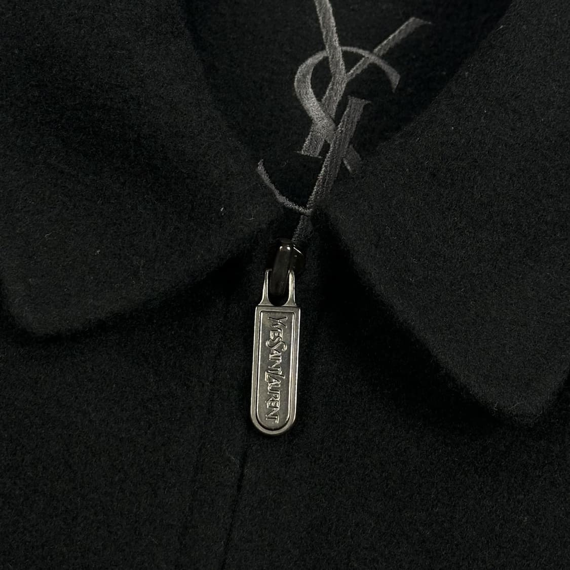 입생로랑 레트로 울 모직 블랙 코트 자켓 (M) 상품이미지4