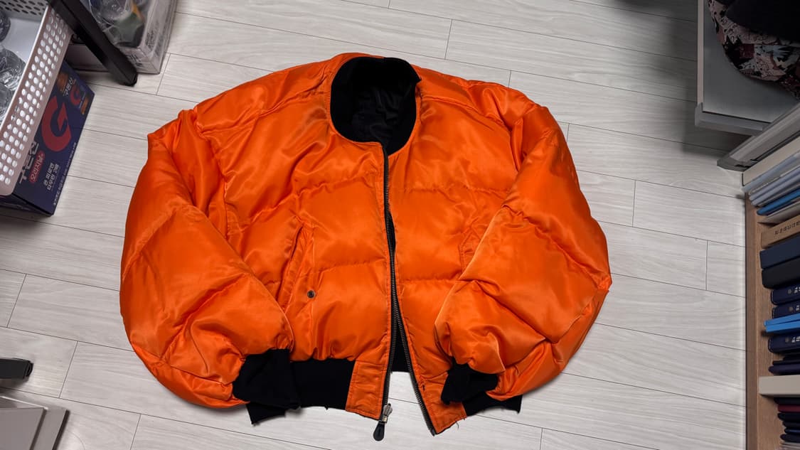 [1]프로젝트gr 리버서블 퍼피 봄버 자켓 블랙 상품이미지4